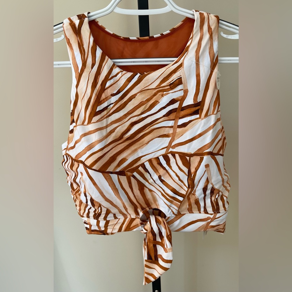 Chic Brown and Orange Bikini for Swim